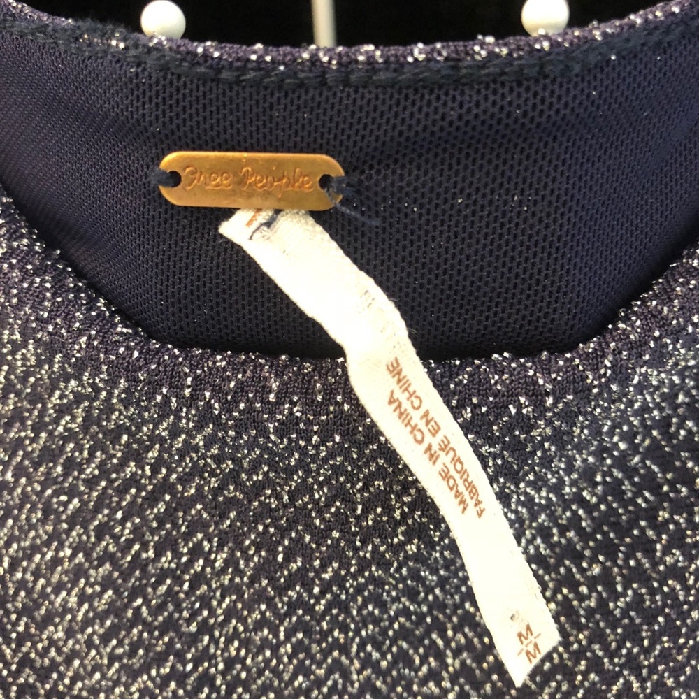 Free people metallic purple dress size medium